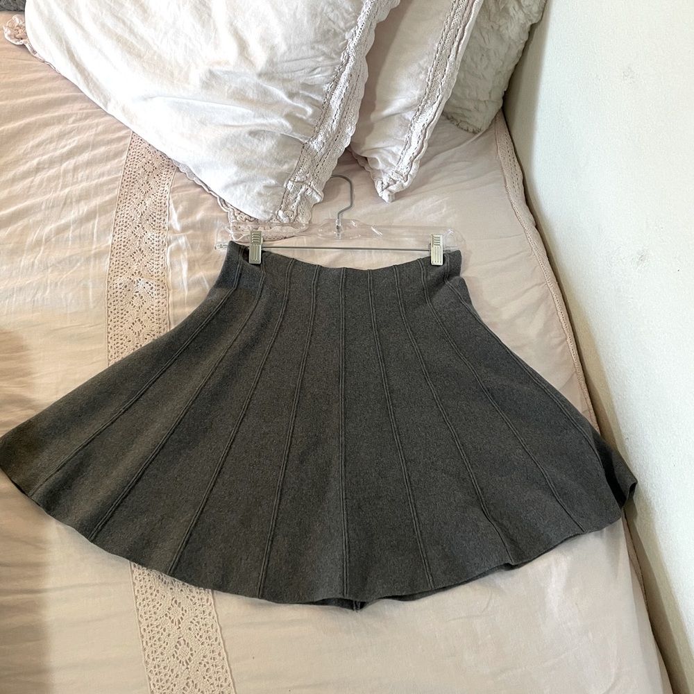 Gray Knit Tennis Skirt